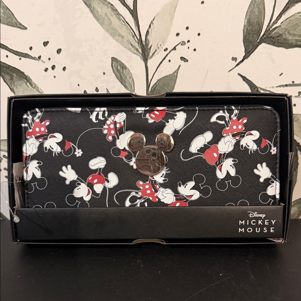 Disney Mickey Mouse Black and Red Wallet